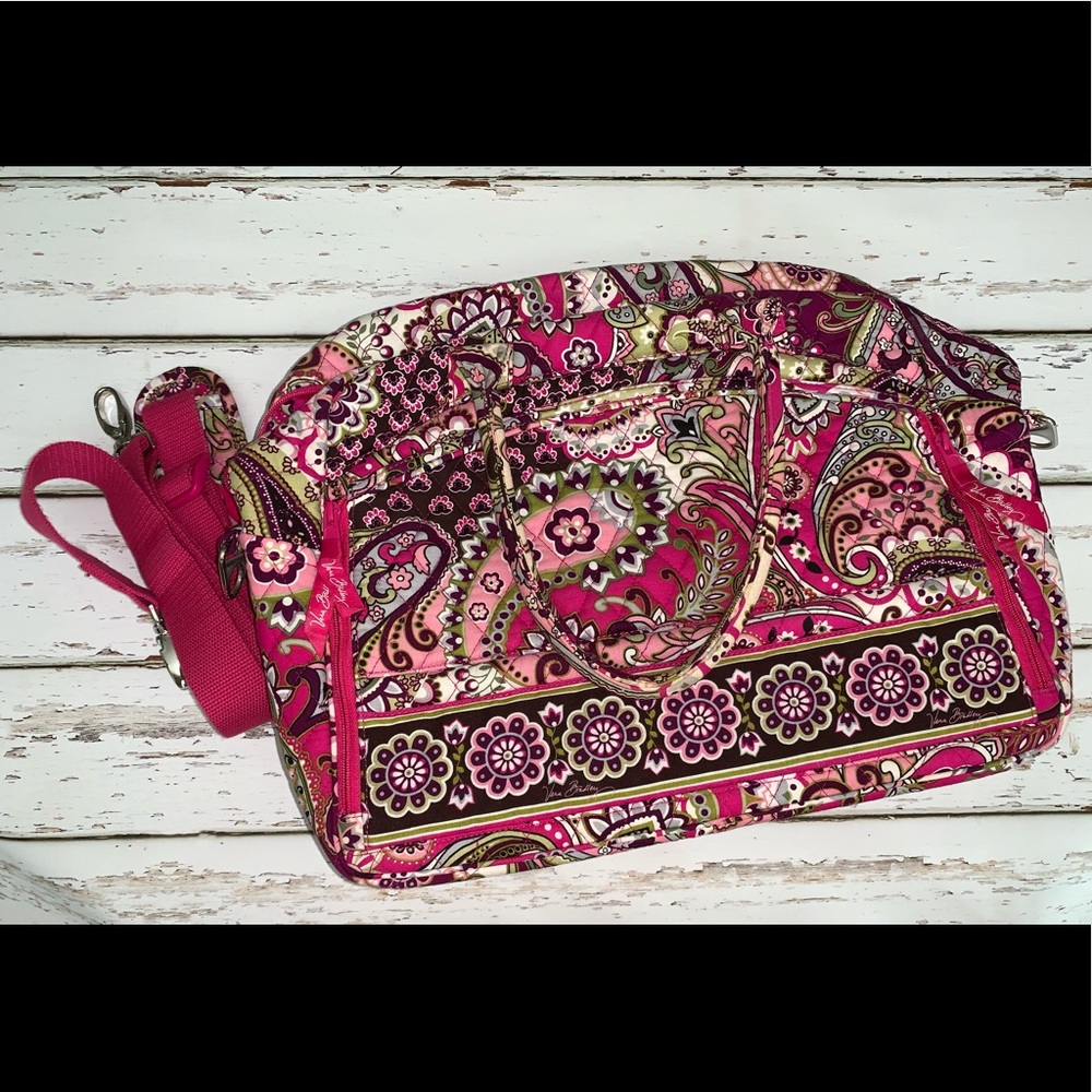 Vera Bradley Messenger Style Laptop Bag in Very Berry Paisley